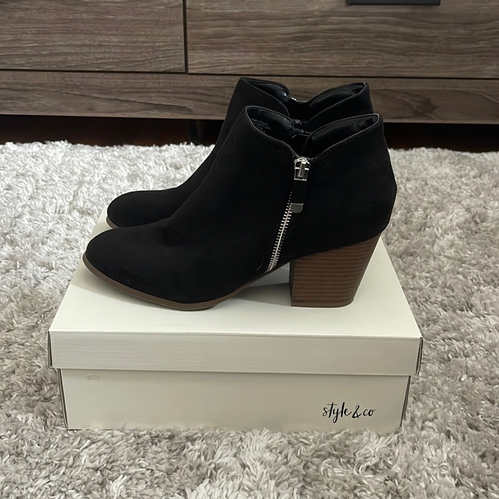 Black Suede Booties